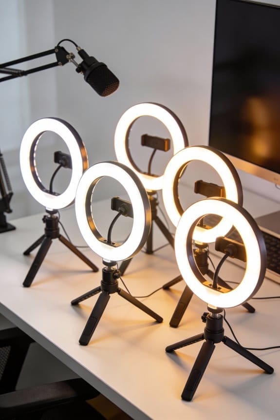 flawless lighting with dimmable ring lights